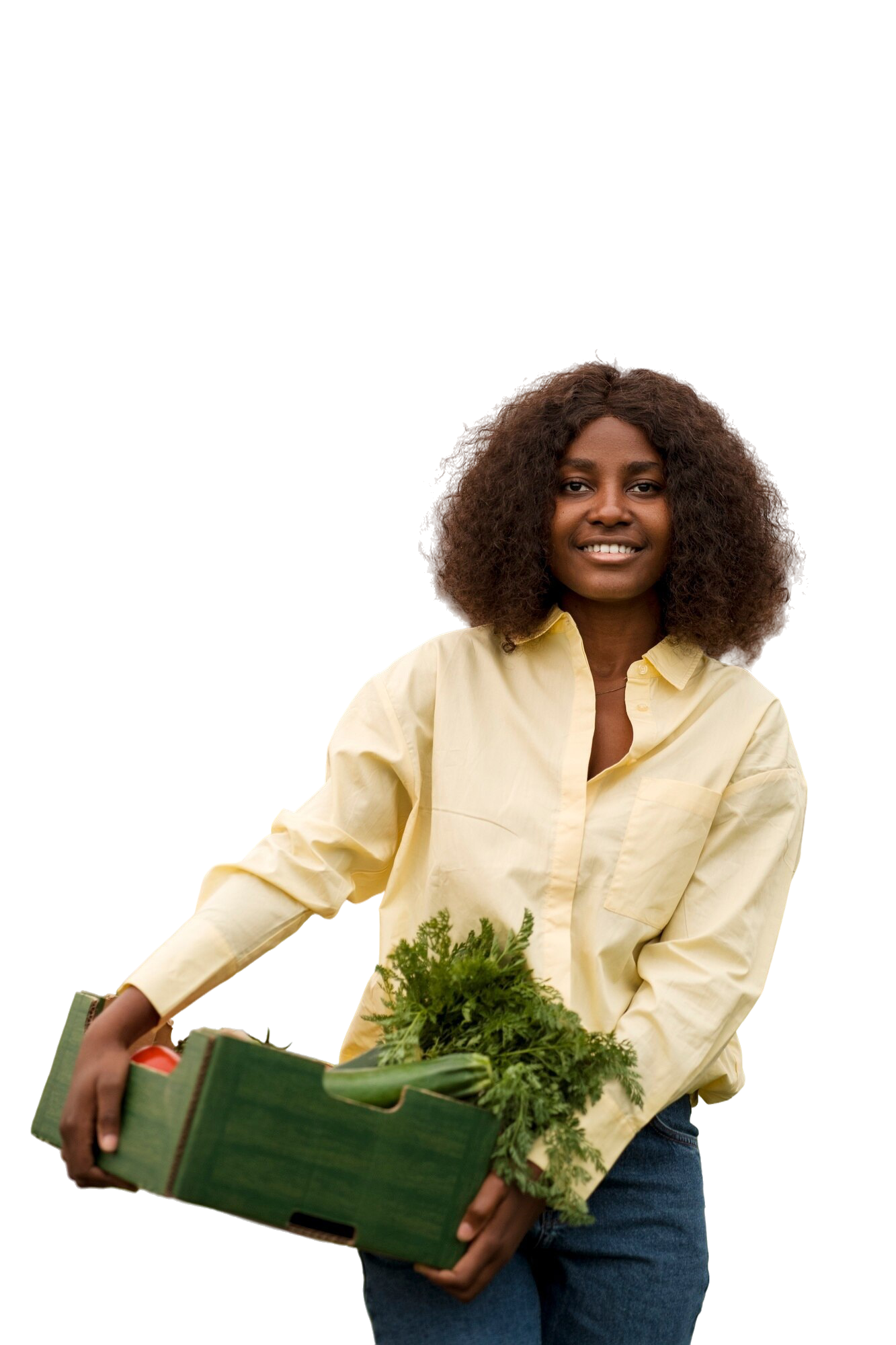 Woman holding box